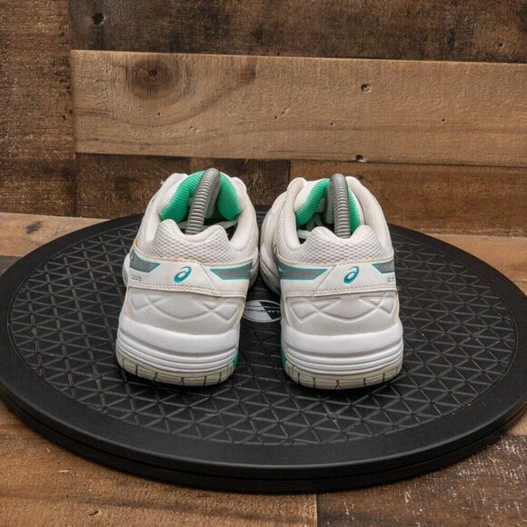 ASICS GEL DEDICATE WOMENS ATHLETIC SHOES RUNNING VOLLEYBALL WHITE LEATHER SZ 7.5 - Picture 7 of 9